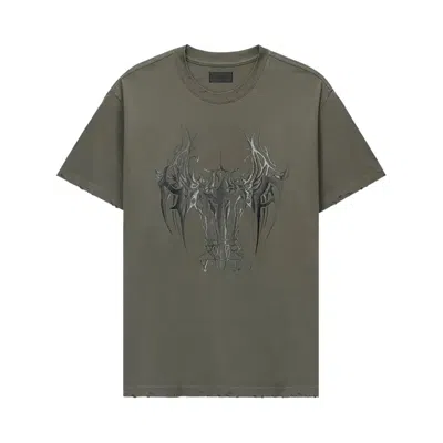 Pre-owned Rta Colin Oversized Short-sleeve Tee 'olive Cyber Sigilism' | Green | Men's Size M