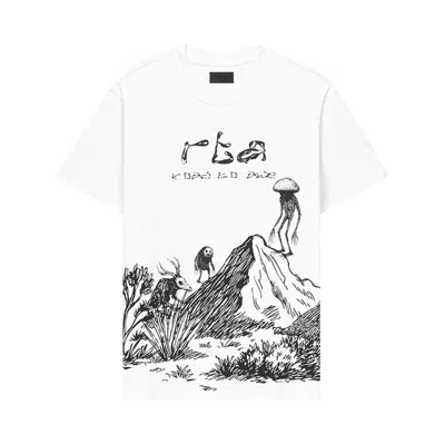 Pre-owned Rta Colin Oversized Short-sleeve Tee 'white Creature Scenery' | Men's Size M