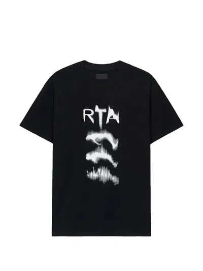 Rta Colin Ascending Logo Oversize Graphic T-shirt In Black