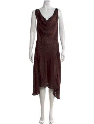 Pre-owned Rta Cowl Neck Long Dress W/ Tags In Brown