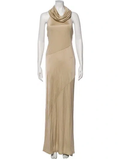 Pre-owned Rta Cowl Neck Long Dress W/ Tags In Neutral