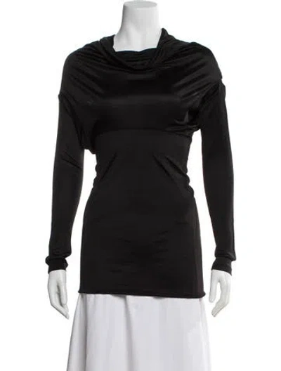 Pre-owned Rta Cowl Neck Long Sleeve Top W/ Tags In Black