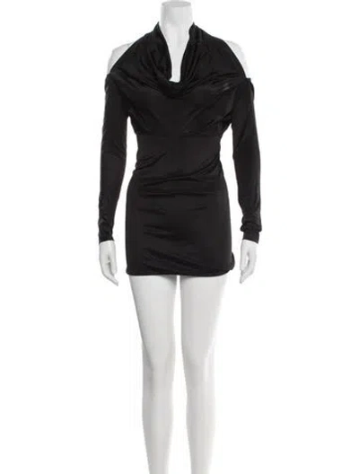 Pre-owned Rta Cowl Neck Mini Dress W/ Tags In Black