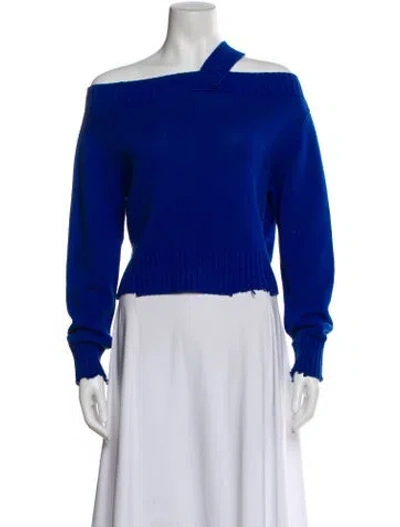 Pre-owned Rta Cowl Neck Sweater In Blue