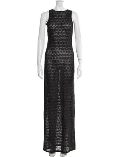 Pre-owned Rta Crew Neck Long Dress W/ Tags In Black