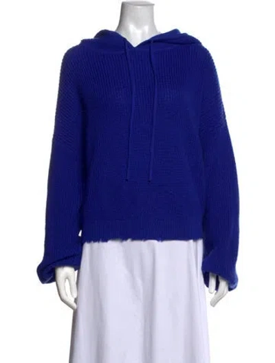 Pre-owned Rta Crew Neck Long Sleeve Hoodie In Blue
