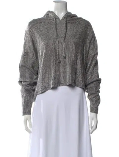 Pre-owned Rta Crew Neck Long Sleeve Hoodie In Silver