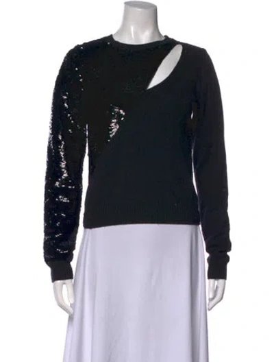 Pre-owned Rta Crew Neck Long Sleeve Sweatshirt In Black