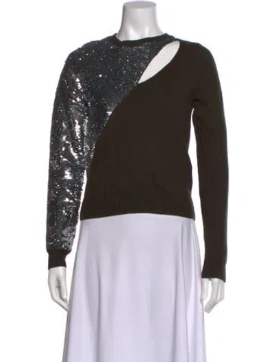 Pre-owned Rta Crew Neck Long Sleeve Sweatshirt In Green