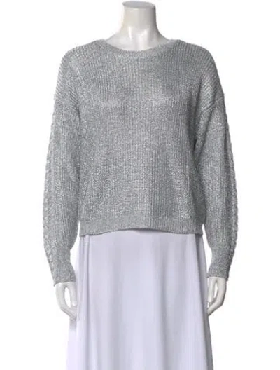 Pre-owned Rta Crew Neck Long Sleeve Sweatshirt In Silver