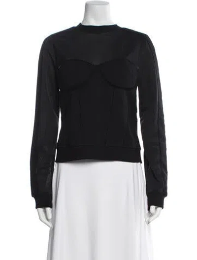 Pre-owned Rta Crew Neck Long Sleeve Top In Black