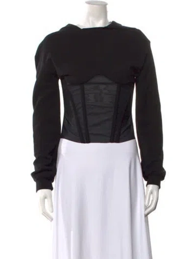 Pre-owned Rta Crew Neck Long Sleeve Top W/ Tags In Black