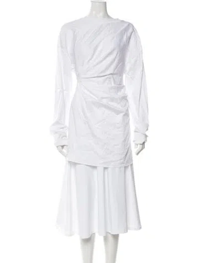 Pre-owned Rta Crew Neck Long Sleeve Top In White