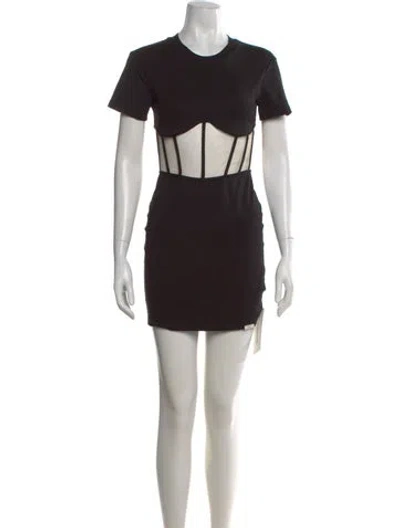 Pre-owned Rta Crew Neck Mini Dress In Black