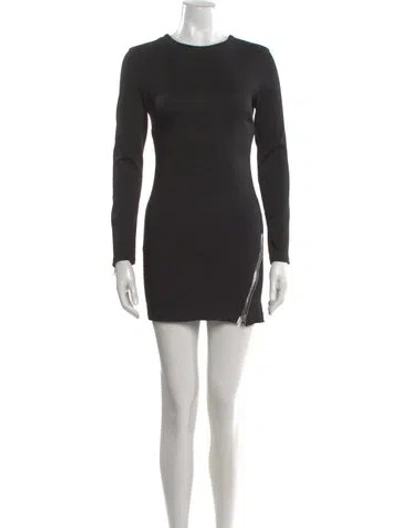 Pre-owned Rta Crew Neck Mini Dress In Black