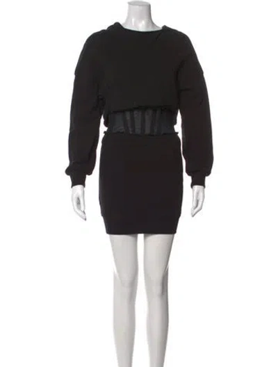 Pre-owned Rta Crew Neck Mini Dress In Black