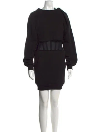 Pre-owned Rta Crew Neck Mini Dress In Black