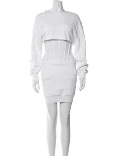 Pre-owned Rta Crew Neck Mini Dress In Neutral
