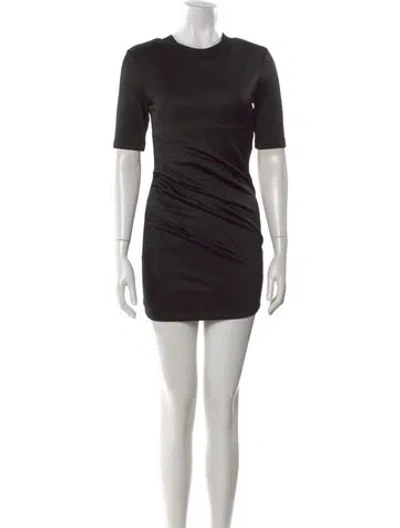 Pre-owned Rta Crew Neck Mini Dress W/ Tags In Black