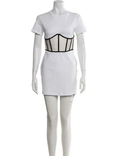 Pre-owned Rta Crew Neck Mini Dress W/ Tags In White