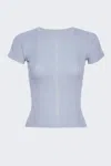 Rta Crew-neck Ribbed-knit Silk Top In Purple