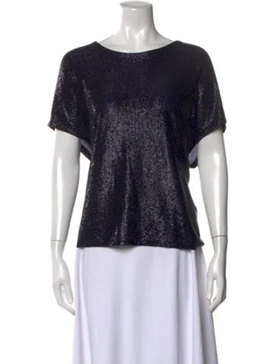 Pre-owned Rta Crew Neck Short Sleeve Top In Silver