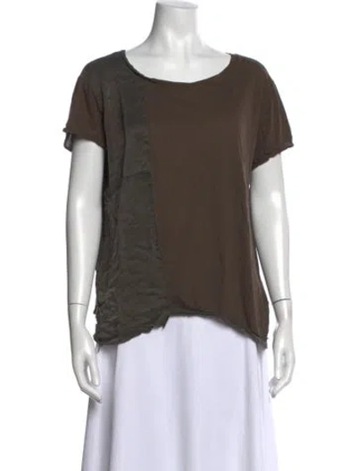 Pre-owned Rta Crew Neck Short Sleeve T-shirt In Brown