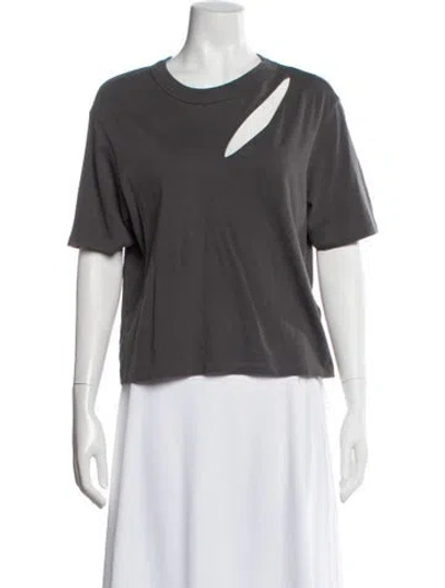 Pre-owned Rta Crew Neck Short Sleeve T-shirt In Gray