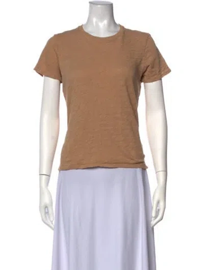Pre-owned Rta Crew Neck Short Sleeve T-shirt In Neutrals