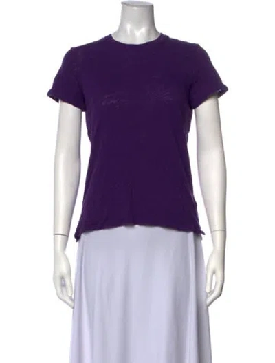 Pre-owned Rta Crew Neck Short Sleeve T-shirt In Purple