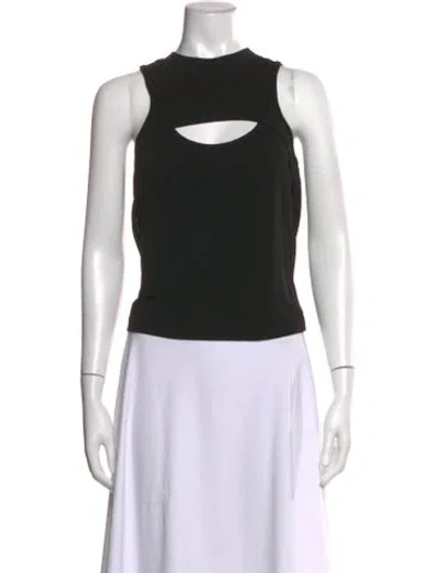 Pre-owned Rta Crew Neck Sleeveless Top In Black