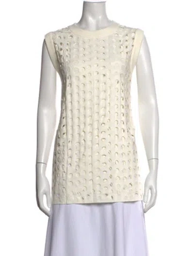 Pre-owned Rta Crew Neck Sleeveless Top In Neutrals