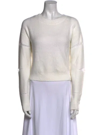 Pre-owned Rta Crew Neck Sweater In White