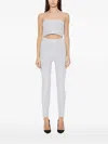 Rta Cropped Knitted Top In Gray