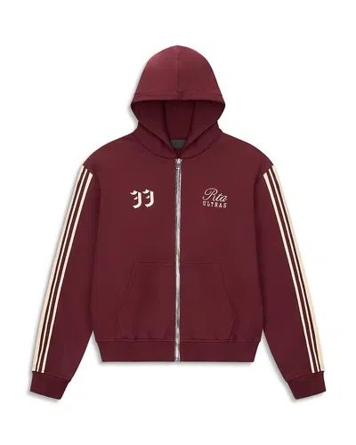 Rta Curva Ultra Cotton Logo Zip Hoodie In Burgundy