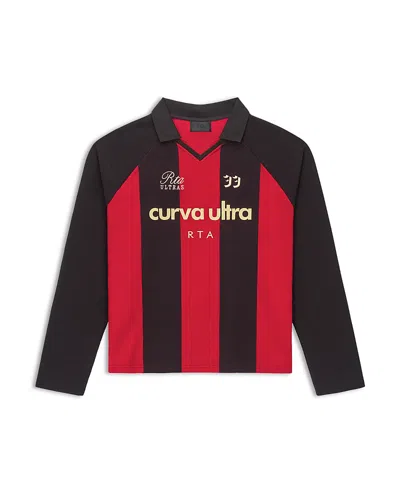 Rta Curva Ultra Cotton Stripe Polo Jersey Shirt In Multi