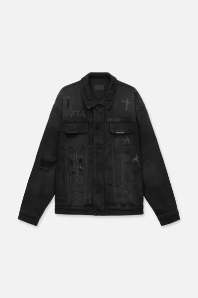 Rta Danny Denim Jacket In Black