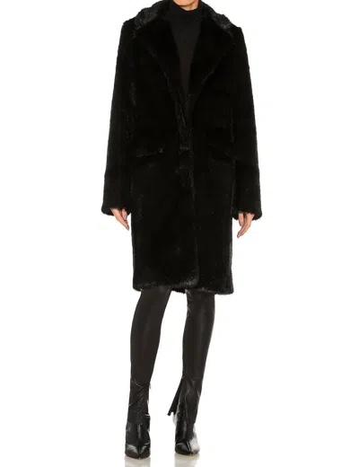 Rta Dawson Faux Fur Coat In Black