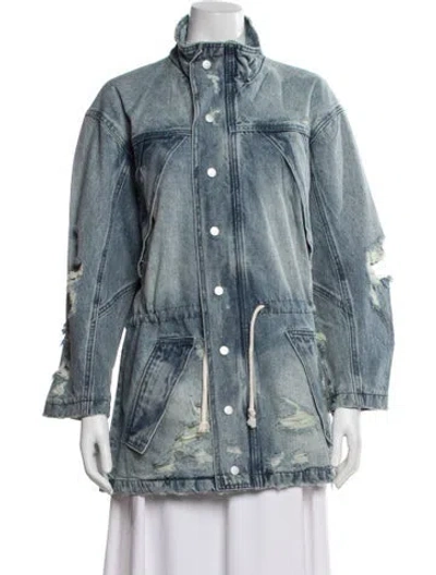 Pre-owned Rta Denim Jacket W/ Tags In Blue