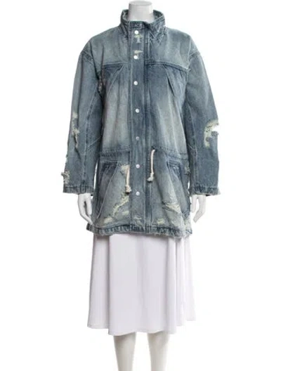 Pre-owned Rta Denim Jacket W/ Tags In Blue
