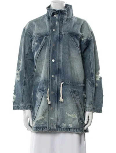 Pre-owned Rta Denim Jacket W/ Tags In Blue