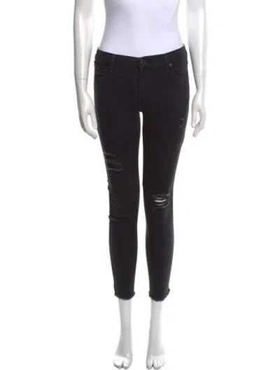 Pre-owned Rta Denim Low-rise Skinny Leg Jeans In Black