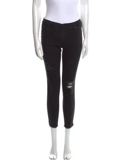 Pre-owned Rta Denim Low-rise Skinny Leg Jeans In Black