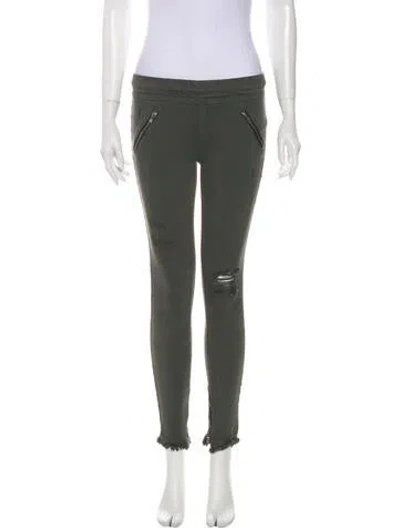 Pre-owned Rta Denim Low-rise Skinny Leg Jeans In Green