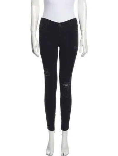 Pre-owned Rta Denim Mid-rise Skinny Leg Jeans In Black