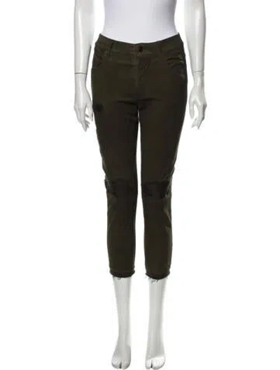 Pre-owned Rta Denim Skinny Leg Pants In Green