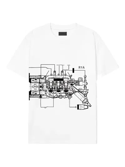 Rta Diagram Moto Graphic-print T-shirt In White