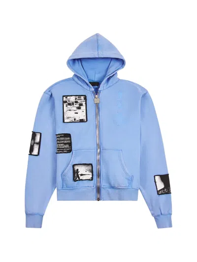 Rta Digital Patch Hoodie In Blue