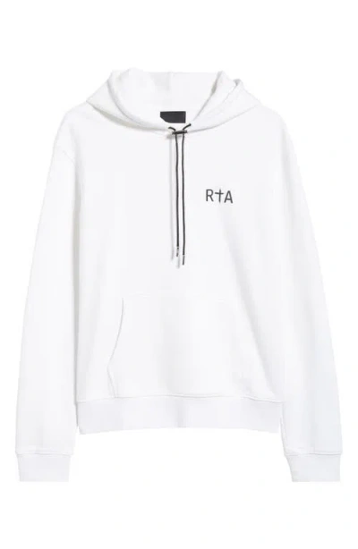 Rta Dion Cross Logo Graphic Hoodie In White