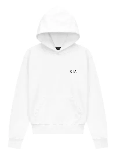 Rta Dion Cross-print Hoodie In White